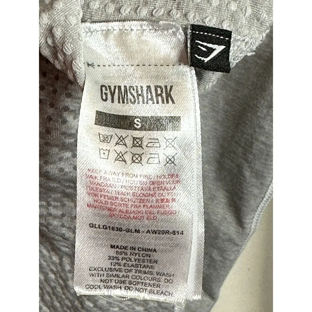 Gymshark Vital Seamless Leggings Light Grey Marl Women’s Size Small - Image 4