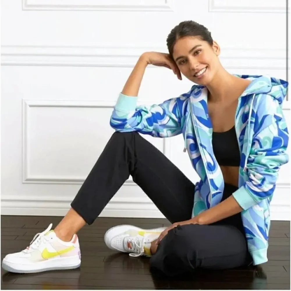 Hill House The Allie Zip-Up Fleece Jacket in Ocean Kaleidoscope Size XS NWT - Image 4
