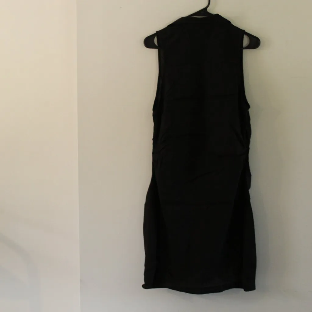 Choosy St. Crosby Black Sleeveless Plunging Neckline Shirt Dress Size 12 - Image 9