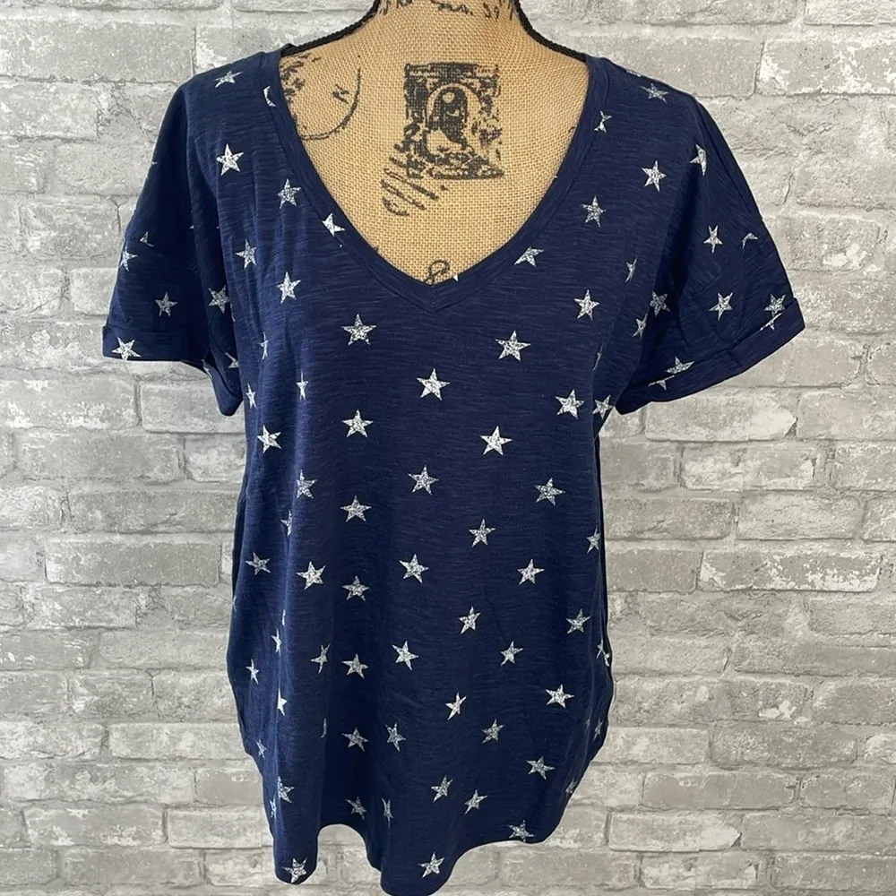 Maurices 24/7 Blue Star Drop Shoulder Classic Tee - Image 2