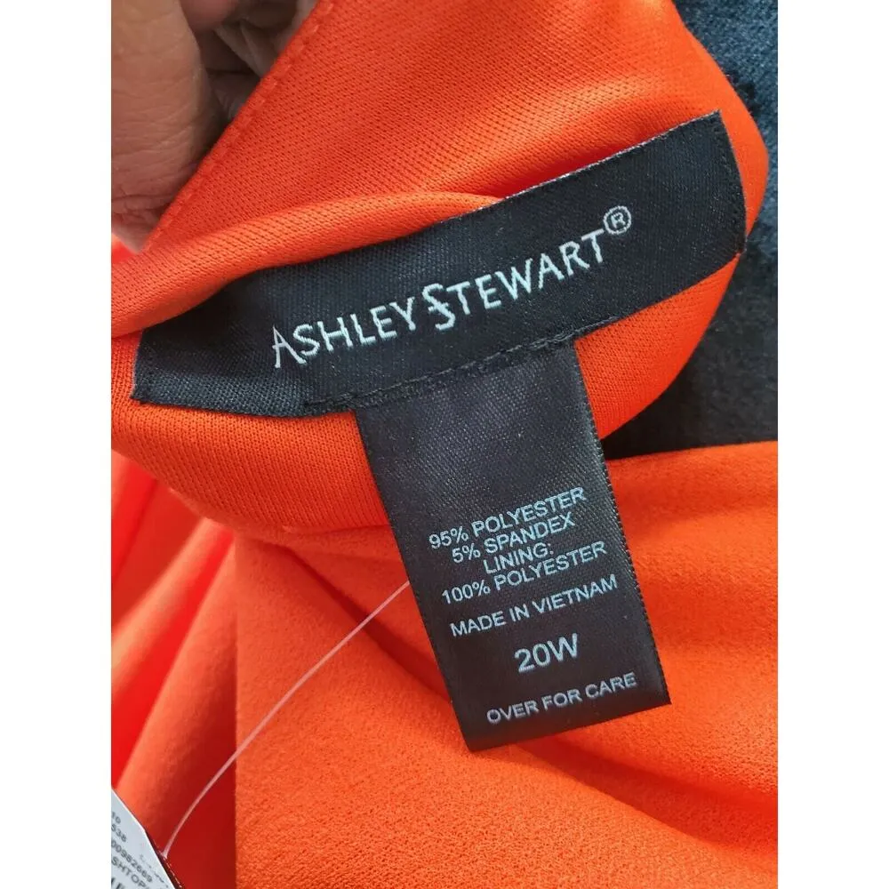 Ashley Stewart Women's Orange Polyester Top (20W) & Skirt ( 18W) 2 Piece Set - Image 8