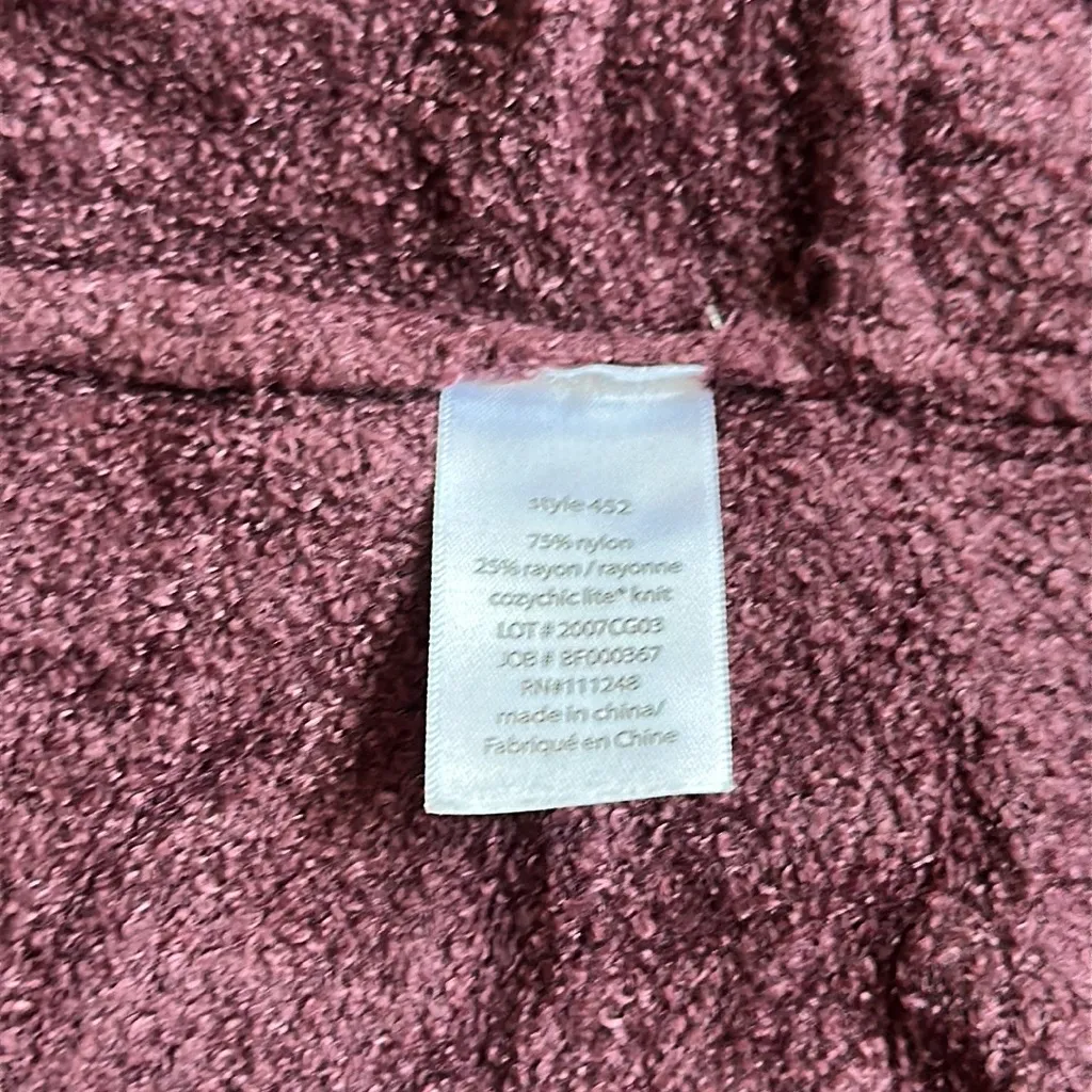 Barefoot Dreams Plum Purple Circle Cardigan Sweater XS S CozyChicLite Plush - Image 10