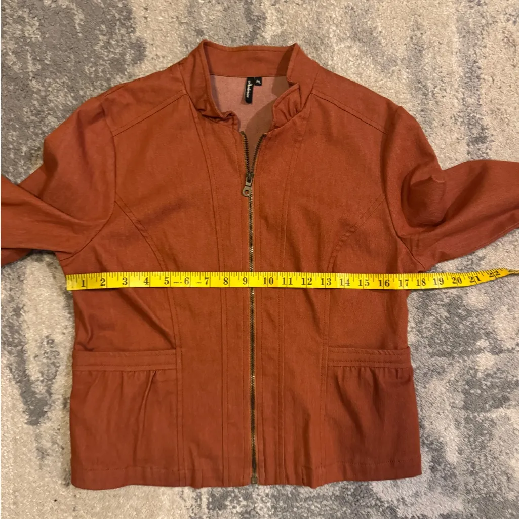 Ambition Petite Women's Rust Utility Jacket Orange Size undefined - Image 5