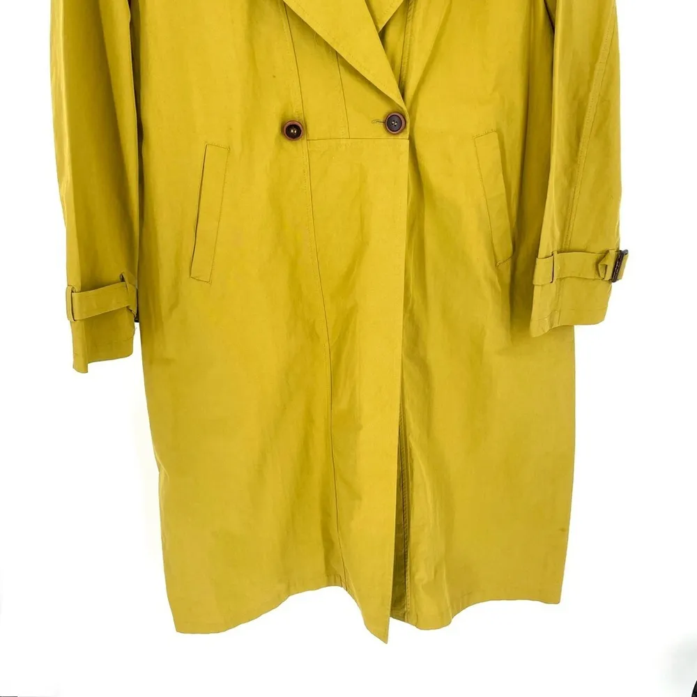 Soft Surroundings Longline Lemon Grass Bright Trench Coat - Image 5