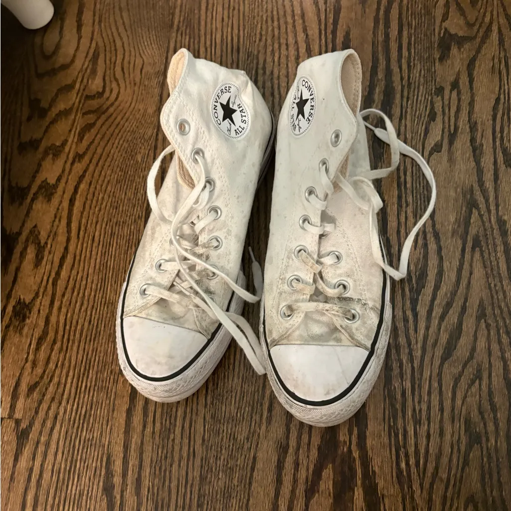 High Top Platform White Converse - Image 2