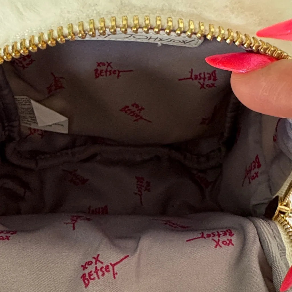 Betsey Johnson White Furry dog Backpack - Image 11