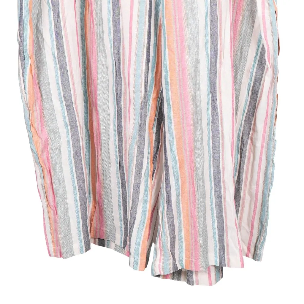 Emery Rose Pajama Lounge Set 5XL Womens NEW Striped Short Sleeve Cream Pink Blue White Size 5X - Image 9