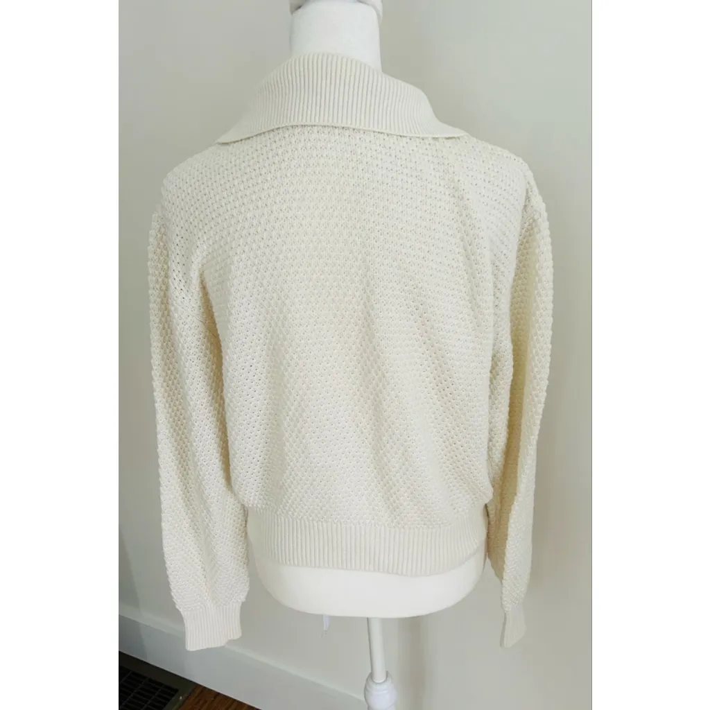 Urban Outfitters Cream Collared Sweater S - Image 4