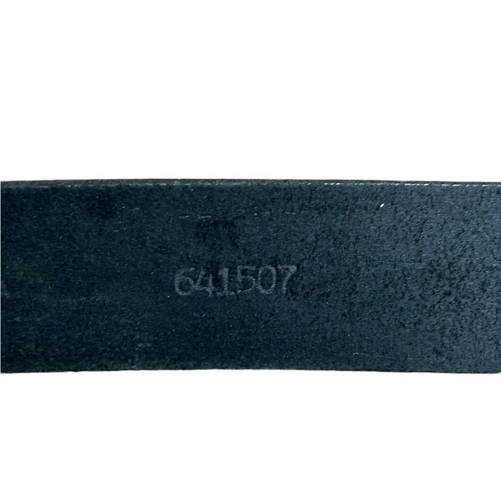 Calvin Klein Black Genuine Harness Leather Women Vintage CK Logo Belt Size S - Image 4
