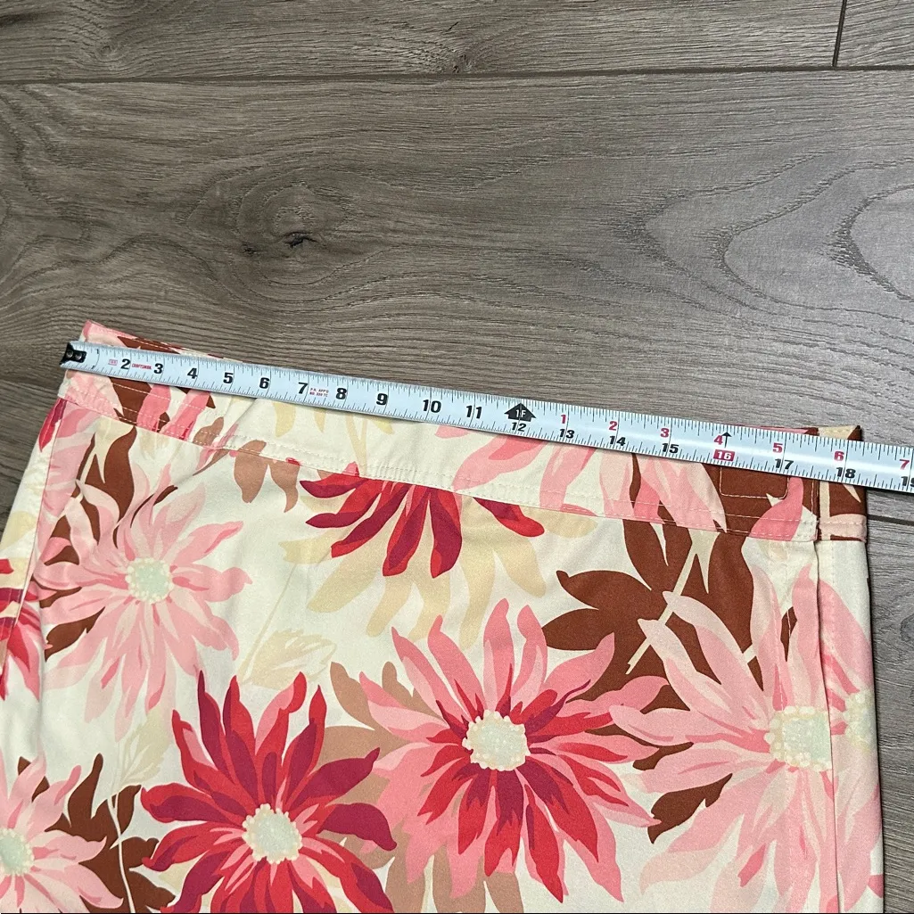 RipSkirt Hawaii 16.75” Retro Bloom Cover Up Wrap Skirt Swim Beach Pink Cream XL - Image 7