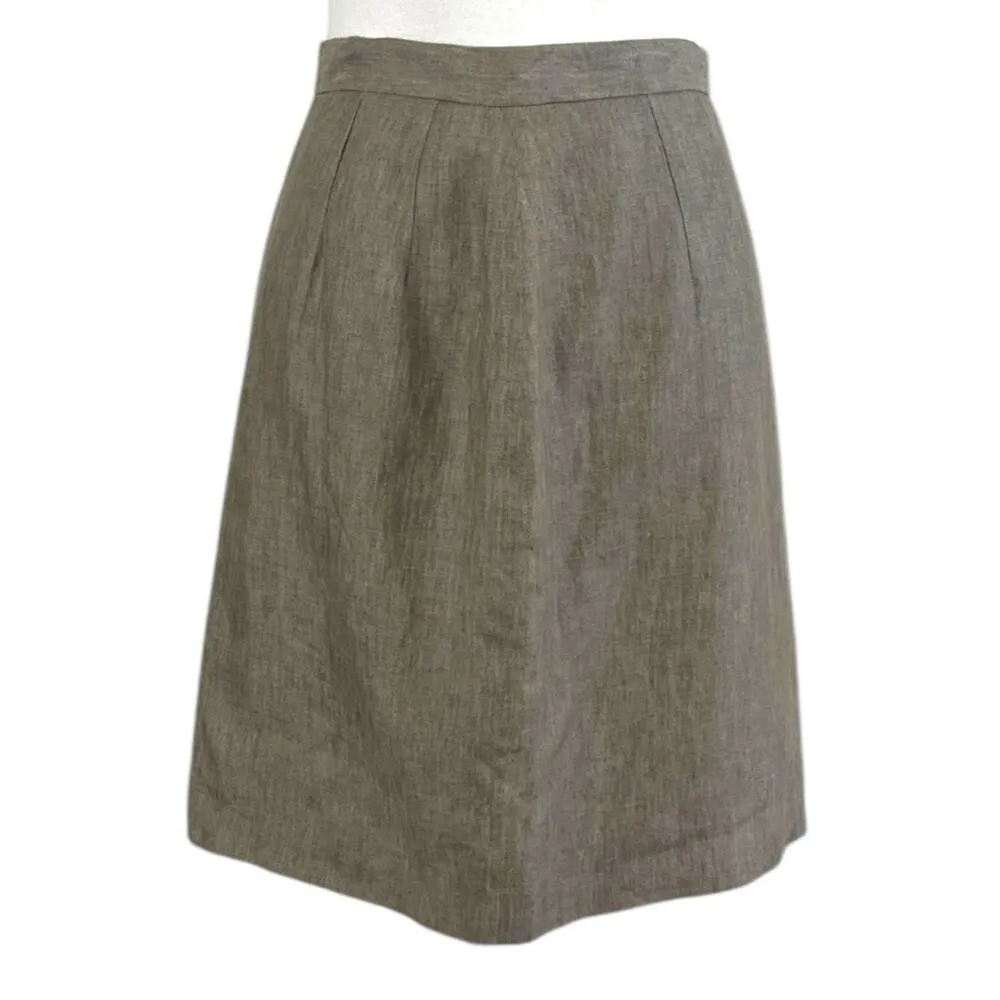 Brooks Brothers Suit A-line Skirt One Button Blazer Linen Tan Women’s Size 6 - Image 9