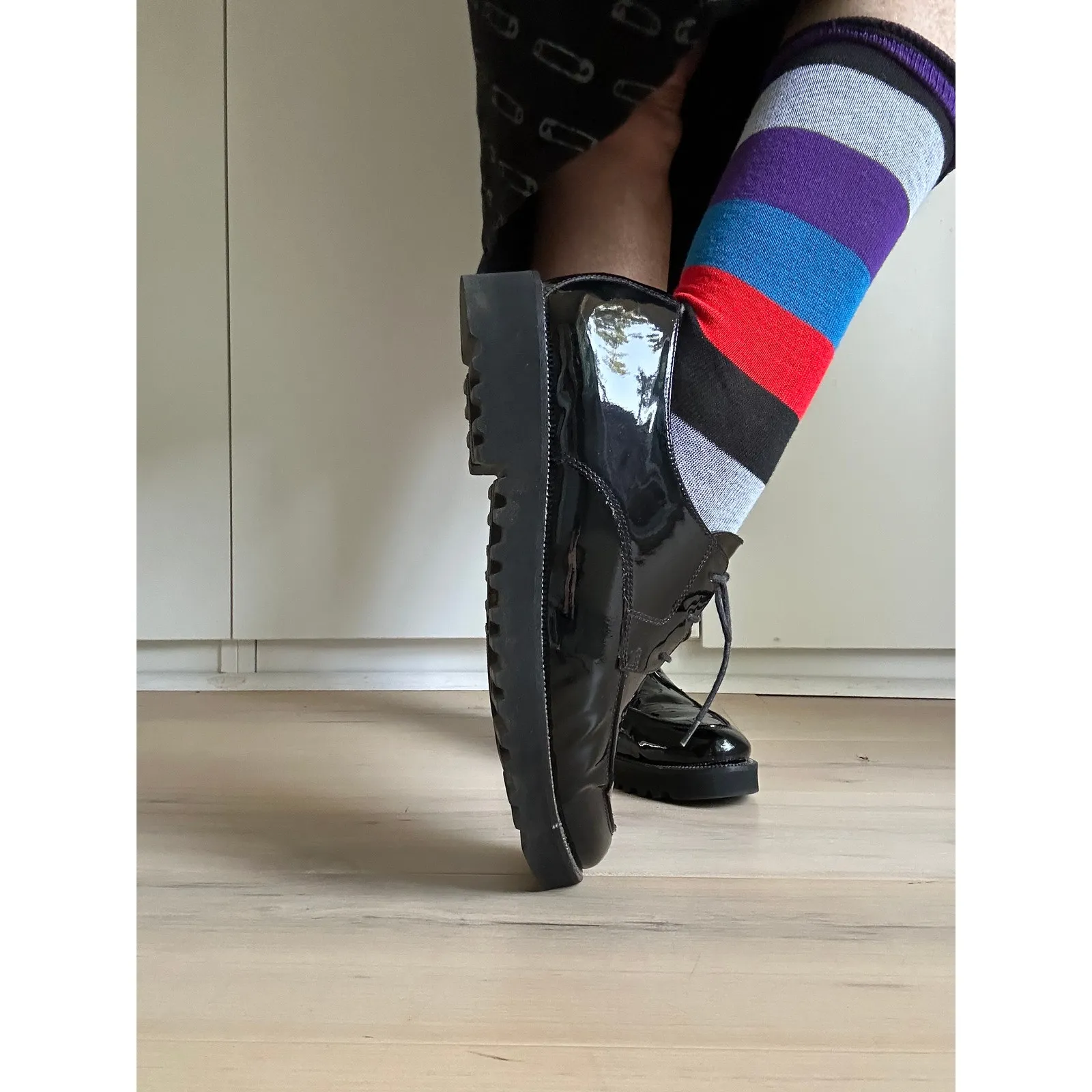 Paul Green Soho Oxford Black Patent Leather Size US 10 Classic Preppy Style - Image 8