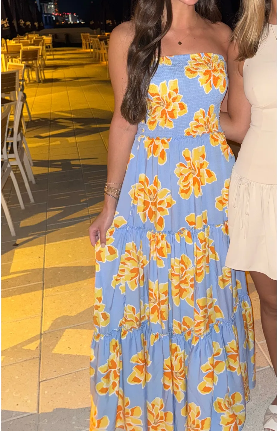 Blue Floral Maxi Dress - Image 3