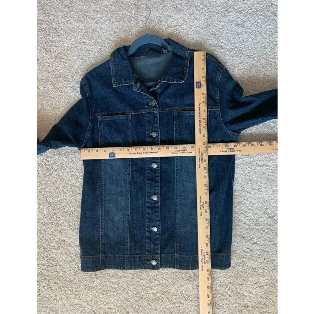 Chicos Blue Jean jacket size 2‎ - Image 8