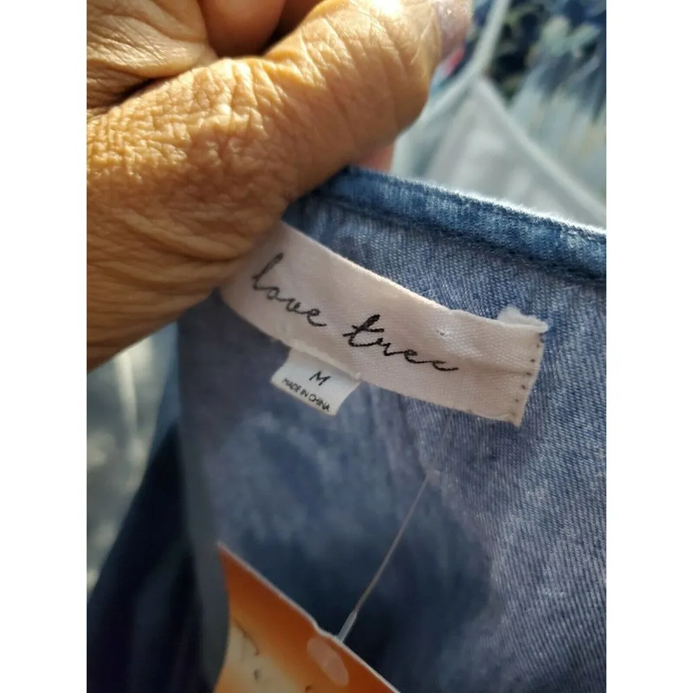 Boutique Three Blue Denim 100% Cotton V - Image 11