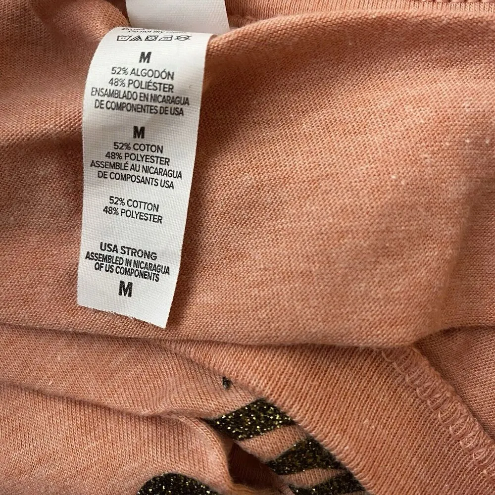 Bella Canvas Aloha Beaches Hawaii Summer Orange Brown Glitter Unisex T-Shirt M - Image 6