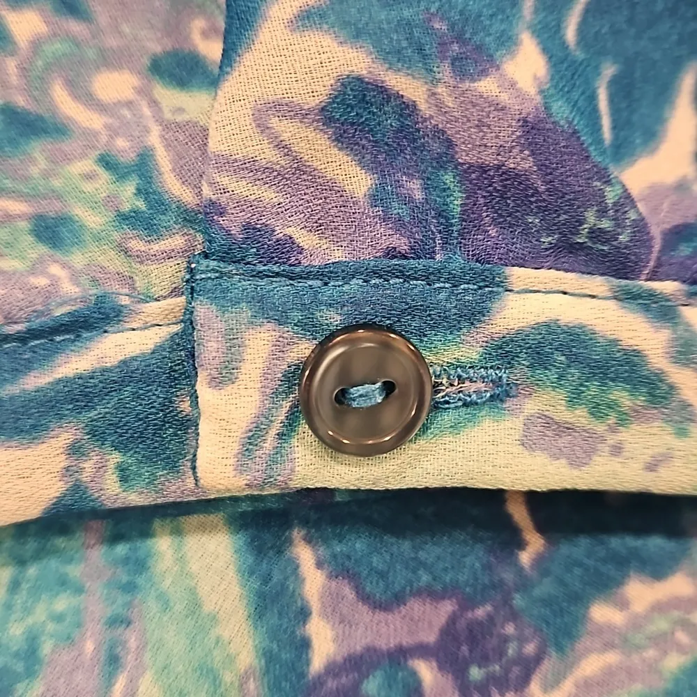 đź’•VIVIENNE WESTWOODđź’• Chiffon Batwing Blousson Sleeve Blouse ~ Abstract Floral - Image 6