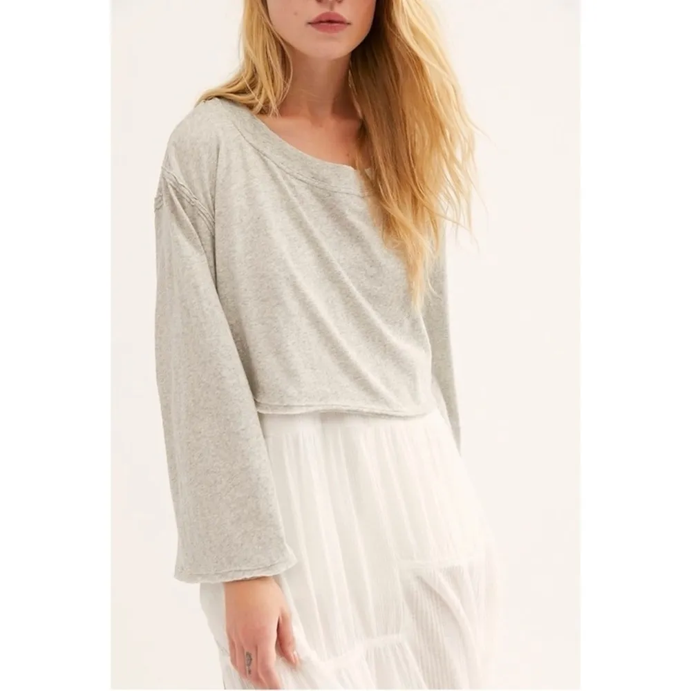 Free People Ethereal Dainty Fairy Layered Tunic Midi Dress Size XS NWT Neutral - Image 5