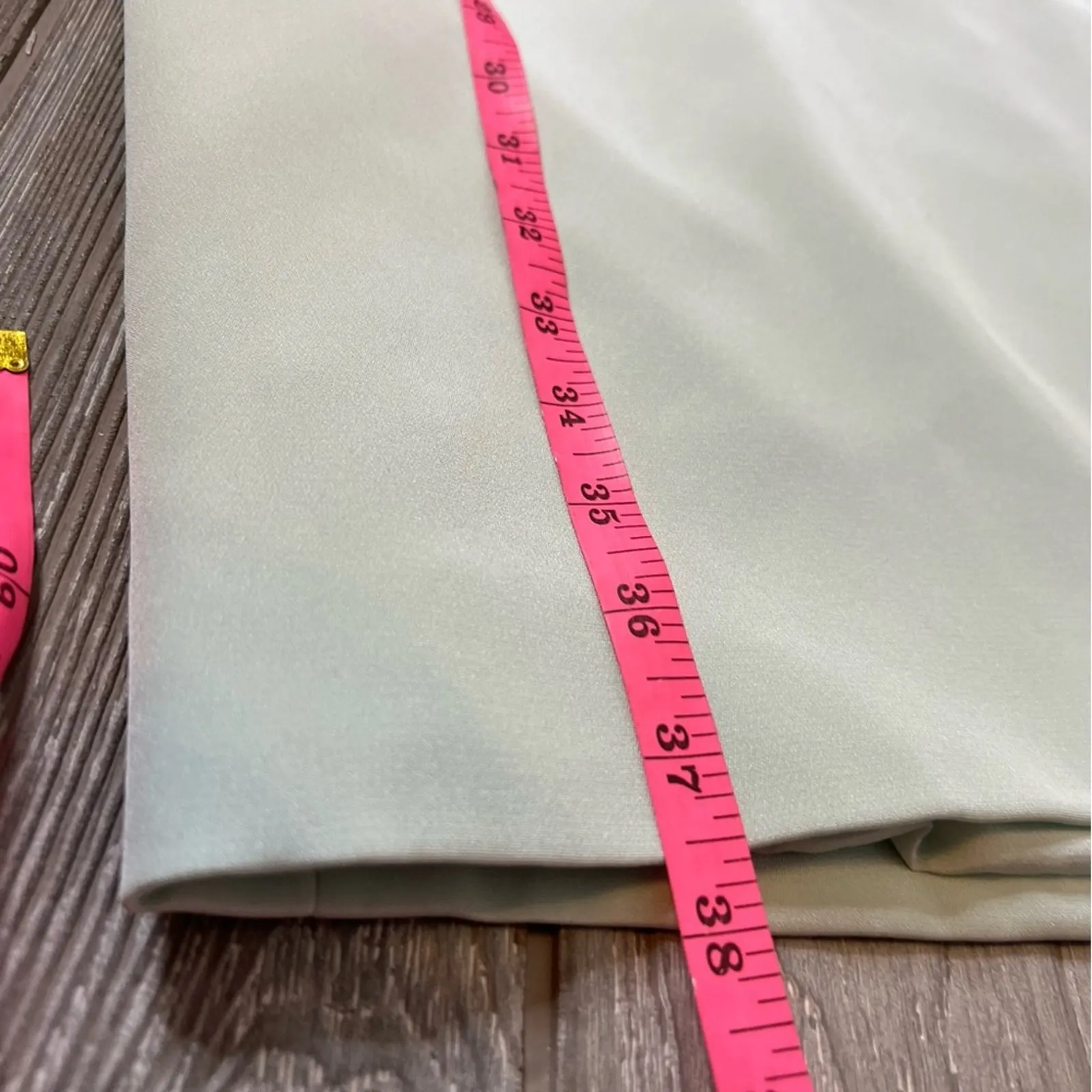 Pamella Roland mint sheath dress light blue green sleeveless Size L - Image 5