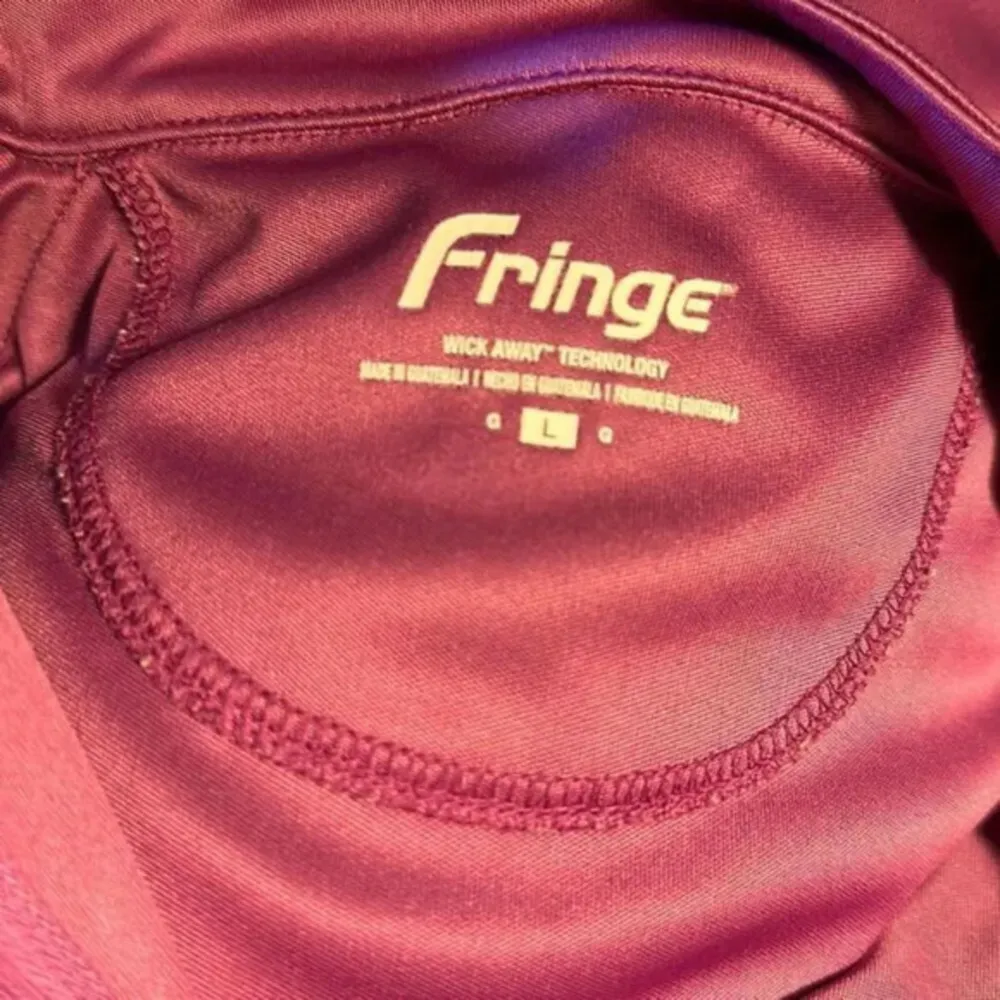 Fringe‎ Athletic Quarter Zip Mock Neck Top Large Purple - Image 3