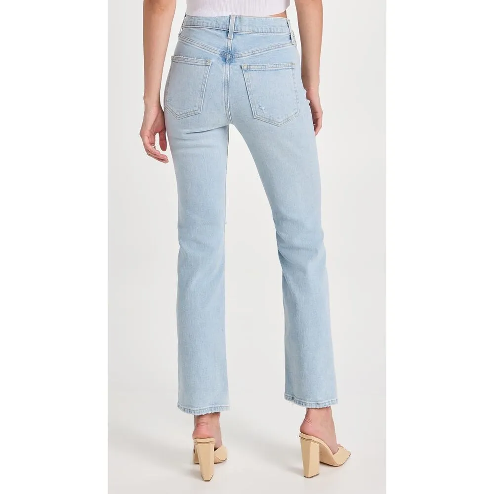 AYR The Sugar Summer 99 Light Blue Distressed High Rise Straight Leg Jeans 30S - Image 2