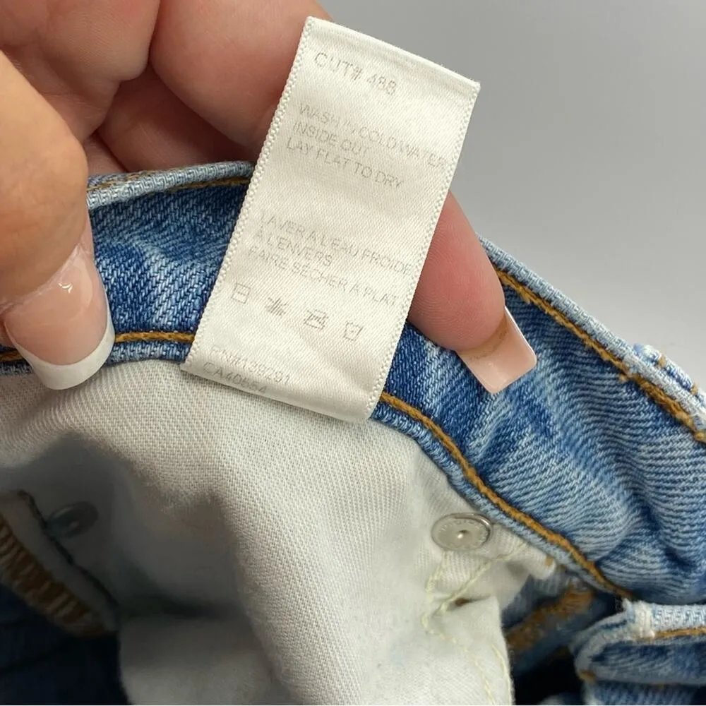 Vintage Straight Denim Jeans Light Wash High rise Y2K 90s Mom Jean Size 29 - Image 10