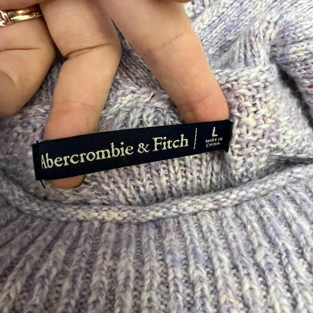 Abercrombie & Fitch Knit Mockneck Rollneck Button Back Longline Sweater - Image 8