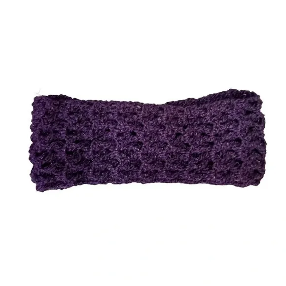 HANDMADE CROCHET‎ KNIT HEADBANDS SET OF 4 PINK PURPLE WOMEN KIDS - Image 5