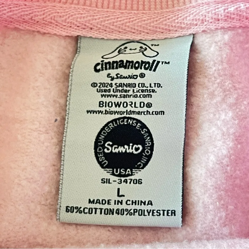 Cinnamoroll Sanrio graphic Sweatshirt, pink, size L - Image 3
