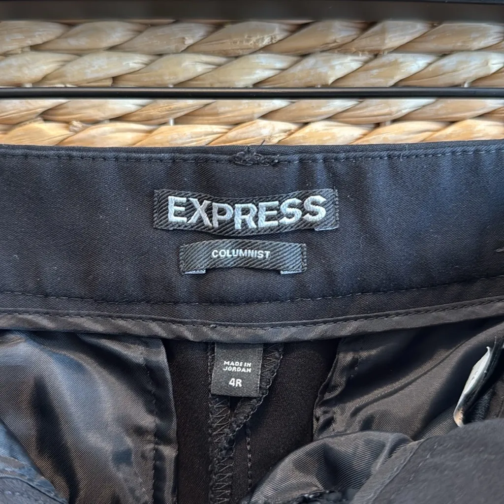 Express Columnist Mid-Rise Woven Cropped Ankle Dress Pant Trouser, 4 - Image 8