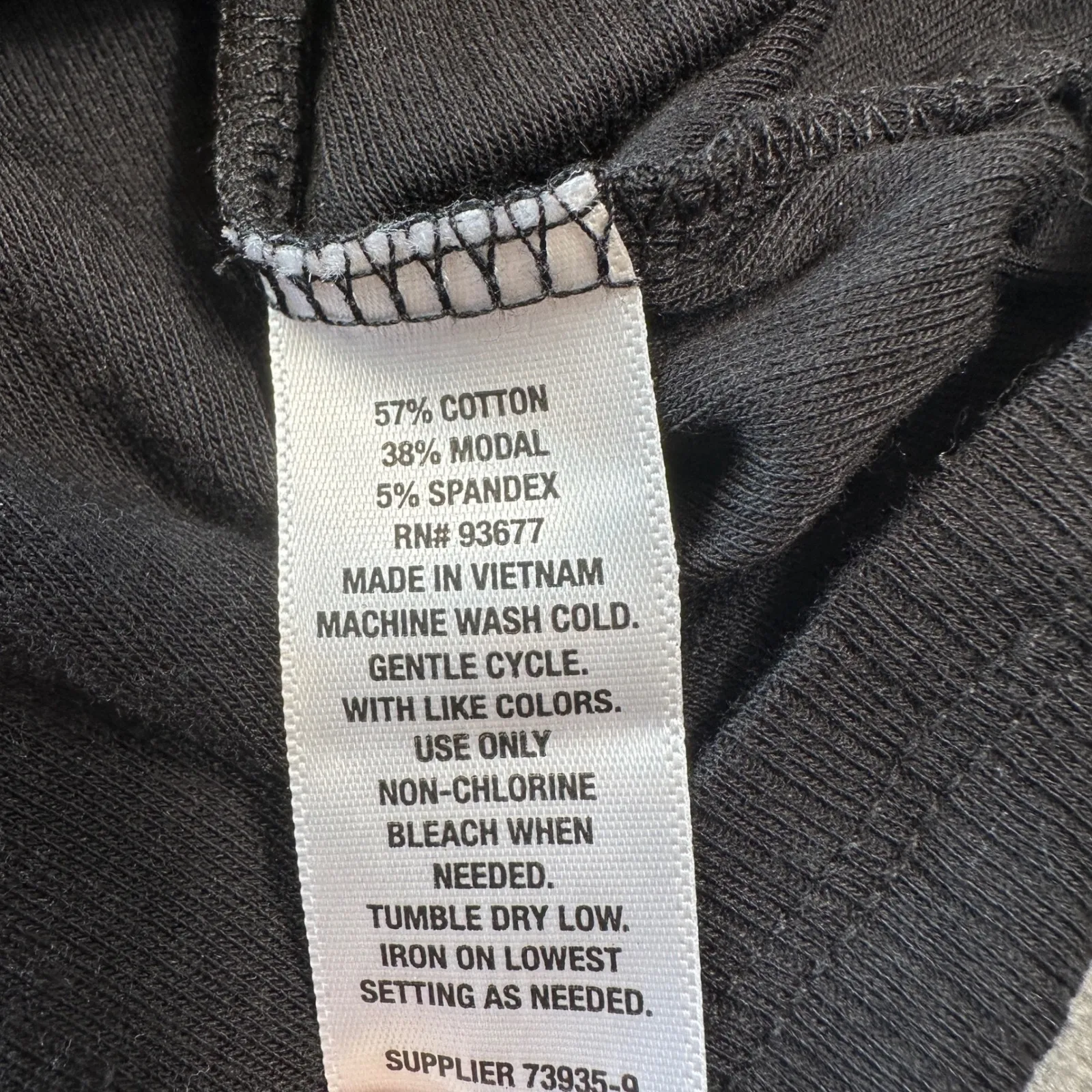 ANA A New Approach Top XL Women's Black Ribbed Knit Square Neck Short Sleeve NWT - Image 6