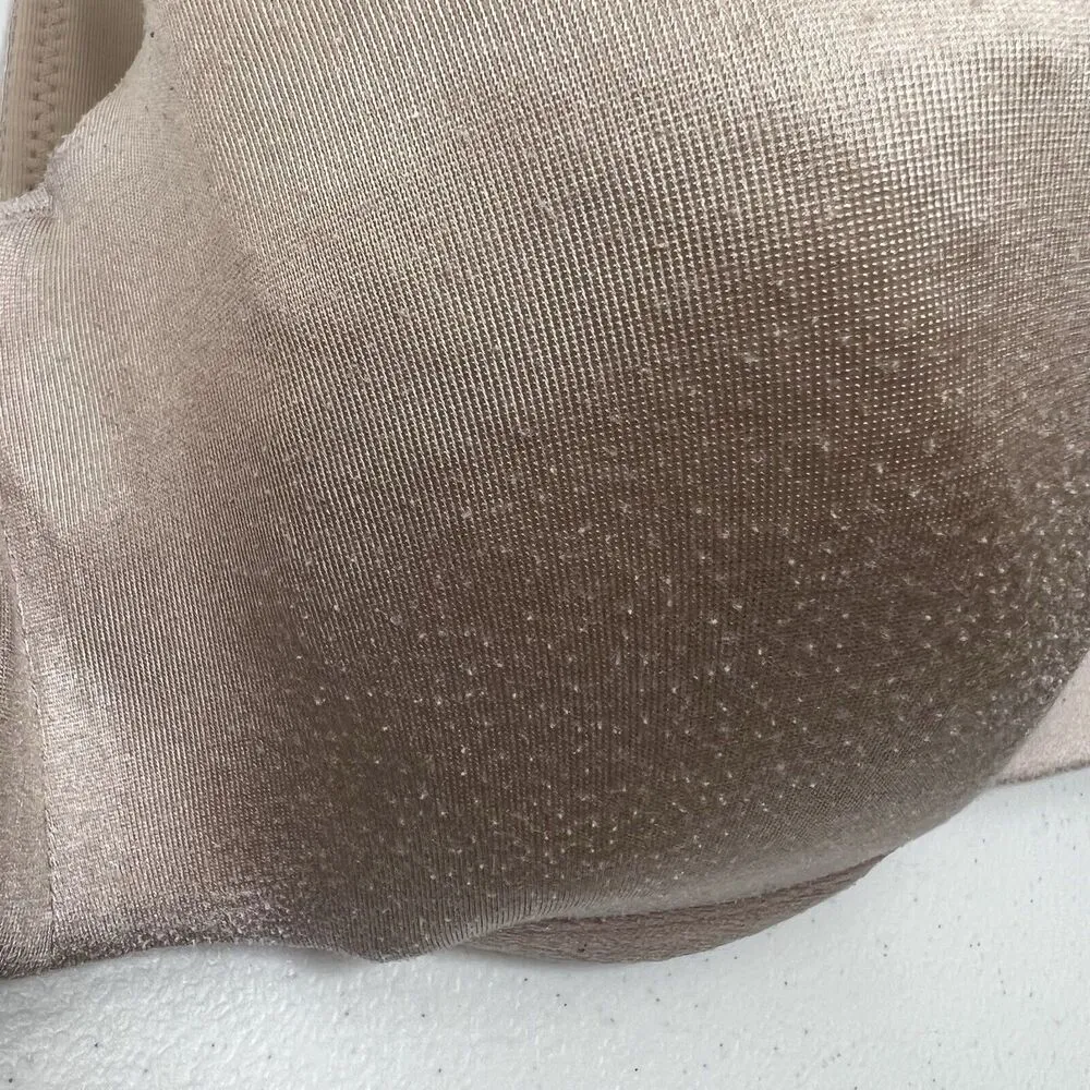 Cacique Sz 44D Bra Smooth Balconette Beige Nude Full Coverage Underwired Women’s - Image 6