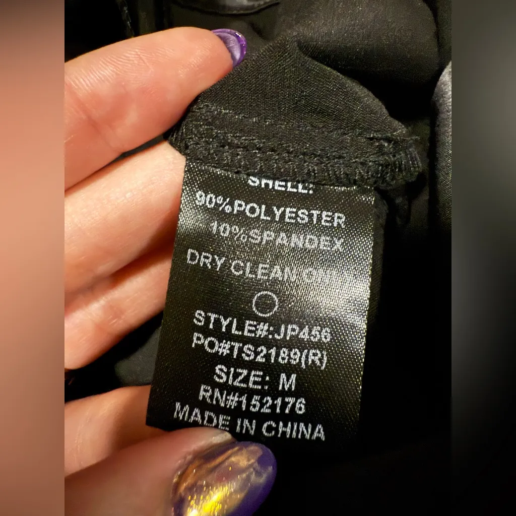 RESET By Jane Black Satin Cargo Wide Leg Pants Size Medium - Image 12