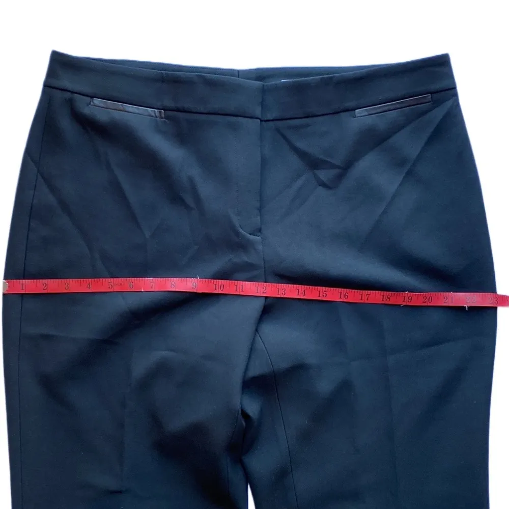 NWT π€ Classiques Entier Nordstrom Stretch Casual Front Zip Pants/Leather Trim - Image 5