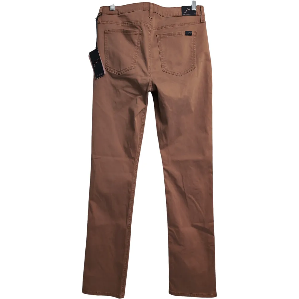NWT Jen7 Brown Five Pocket Sateen Slim Straight Chinos Pants Size 8 - Image 4