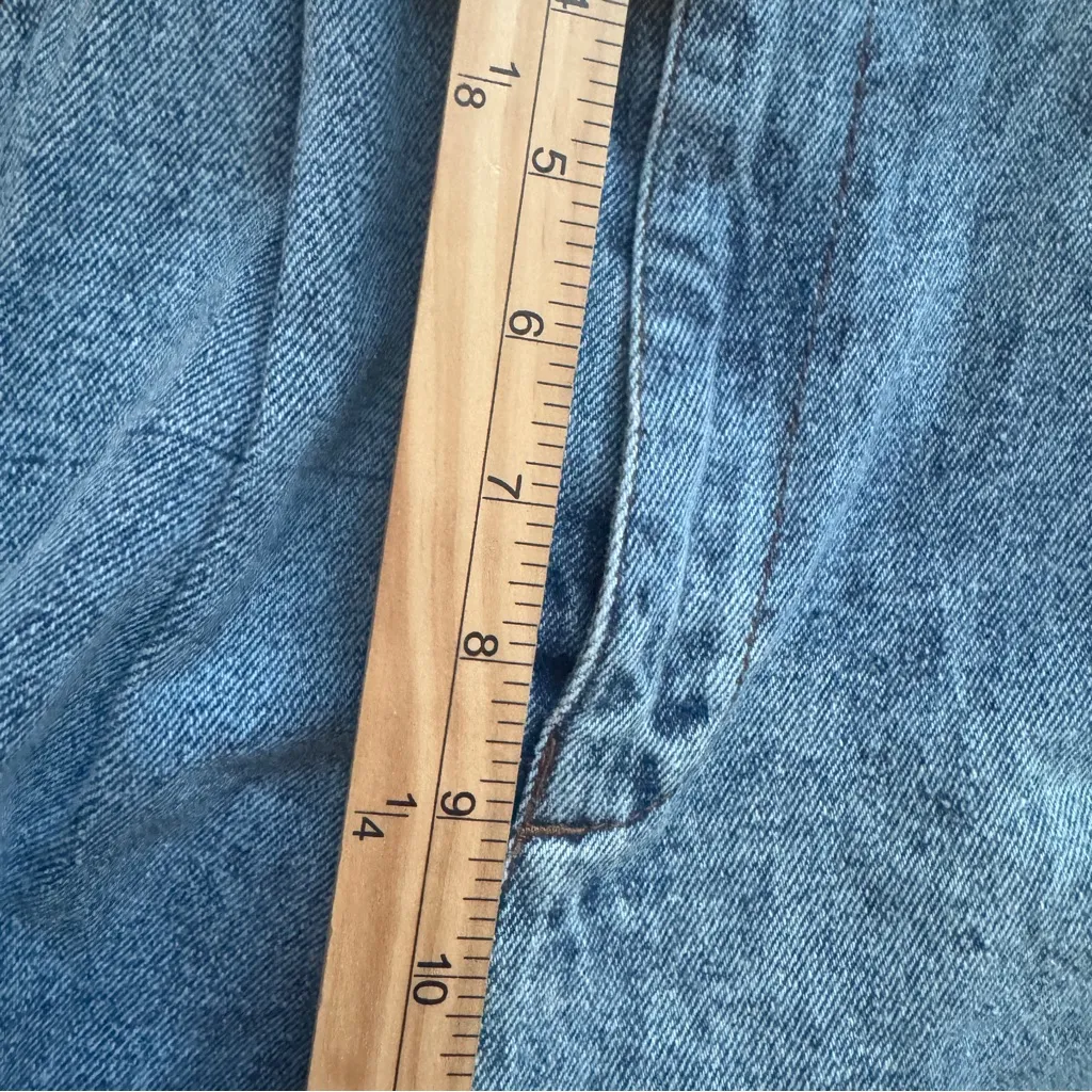 Vintage Bugle Boy Jeans Womens Size 26 Blue Acid Wash Parachute Denim Pants 80s - Image 11