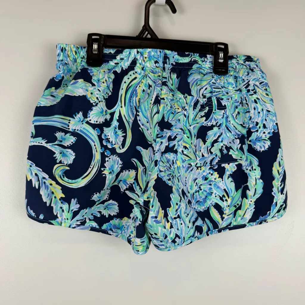 Lilly Pulitzer Ocean Trail Shorts In High Tide Navy Scuba Doo Size Small 001485 - Image 3