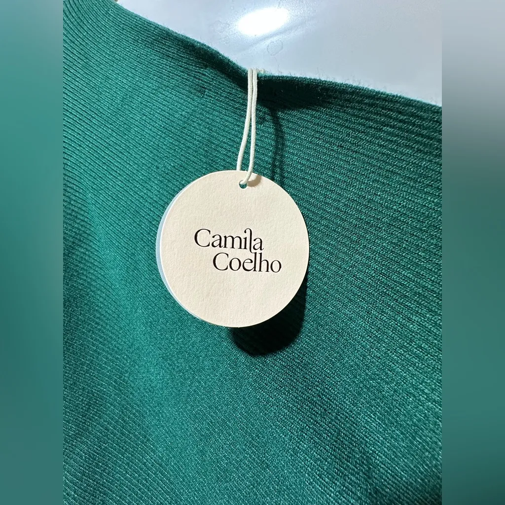 Camila Coelho Revolve Nahla Forest Green Knit off shoulder dress NWT size XLarge - Image 10