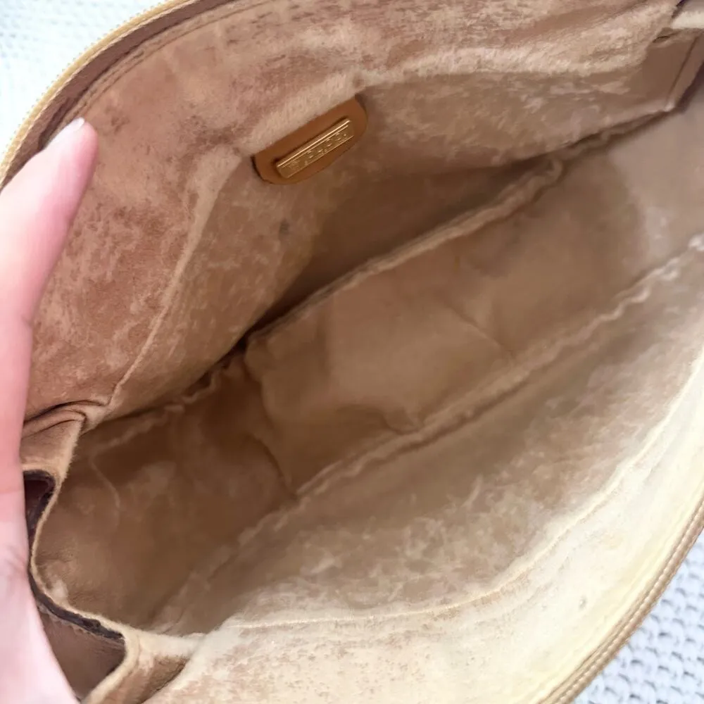 Gucci Vintage 70s Era Micro GG Monogram Crossbody Tan Canvas PVC Crossbody Bag - Image 10