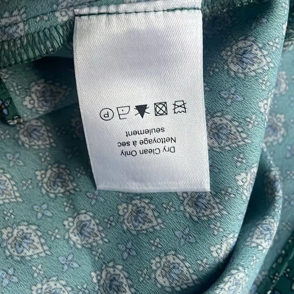 Veronica Beard Mariposa Silk Midi Dress Seagrass Green Multi - Image 15