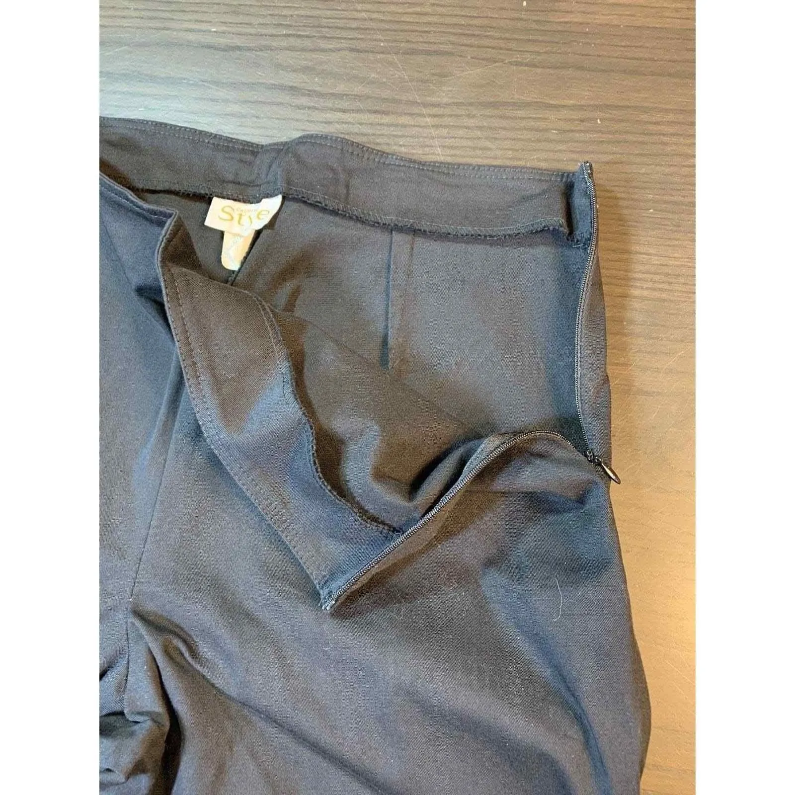 California Style Pants Womens Medium Black Boho‎ Embellished Beaded Ribbon Artsy - Image 13