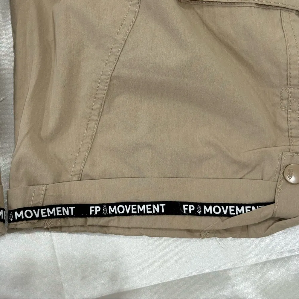 Free People Movement Mesmerize Me Solid Pants Cargo Khaki Large Hiking Boho Chic - Image 14
