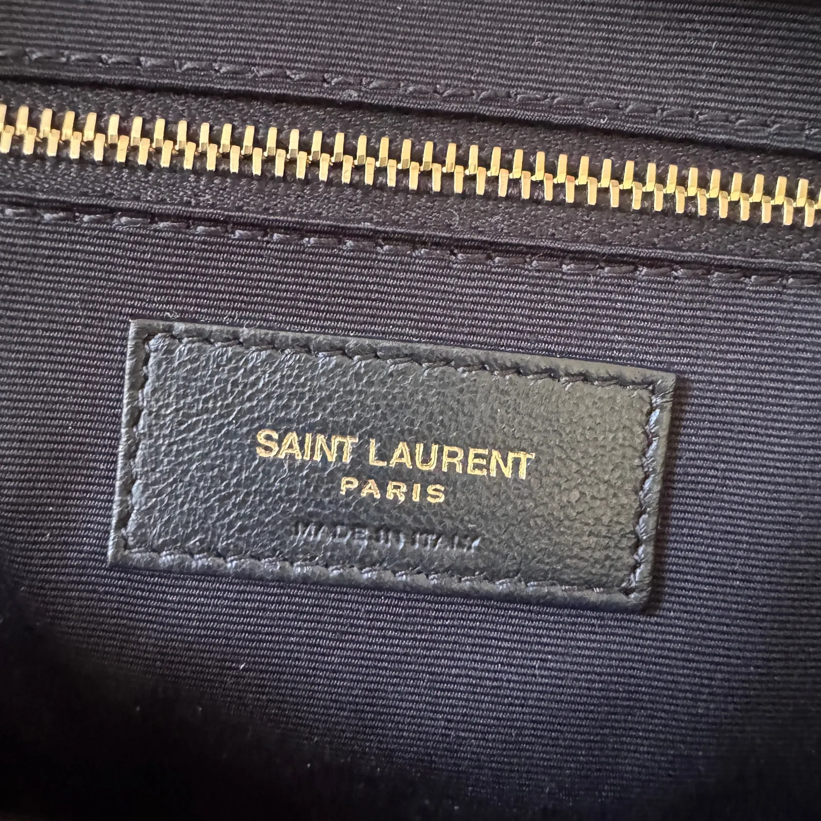 YSL Saint Laurent Jamie Medium Logo Print Quilted Silk Crossbody Handbag - Image 12