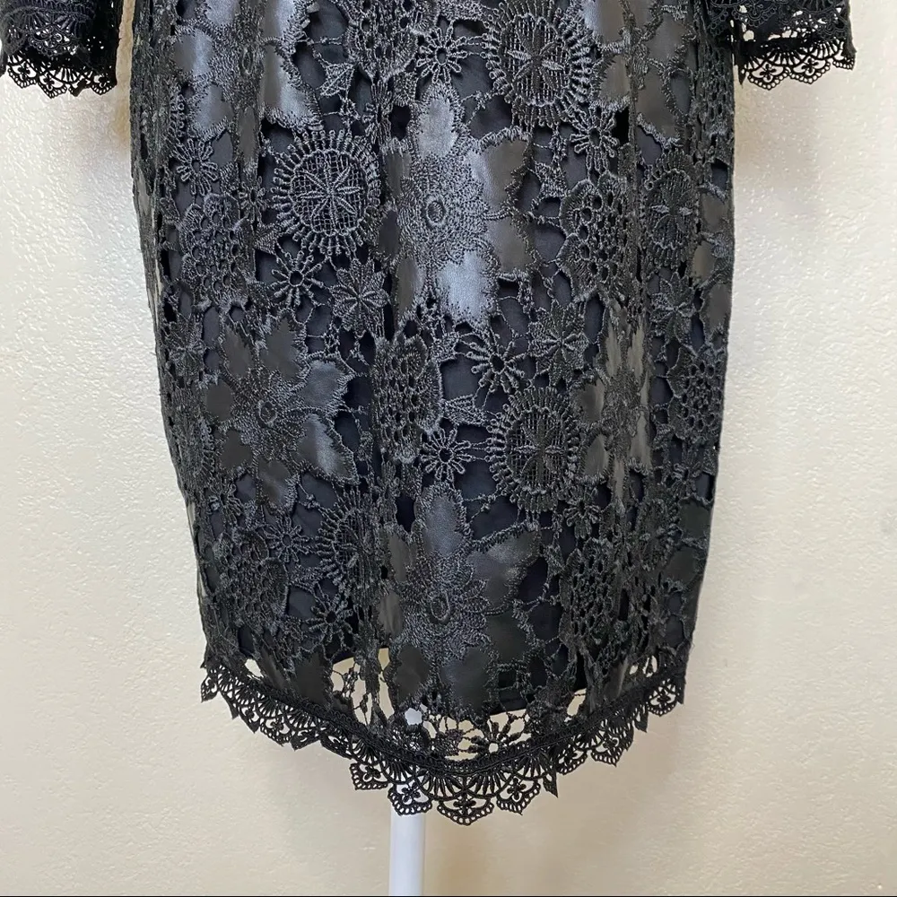 Nanette Lepore Black Floral Lace Dress 6 NWT - Image 5
