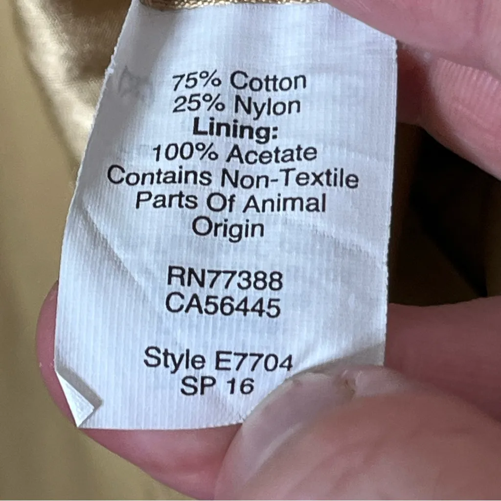 J.Crew Icon Trench Coat Petite Size 0 Khaki Belted Classic Double Breasted - Image 10