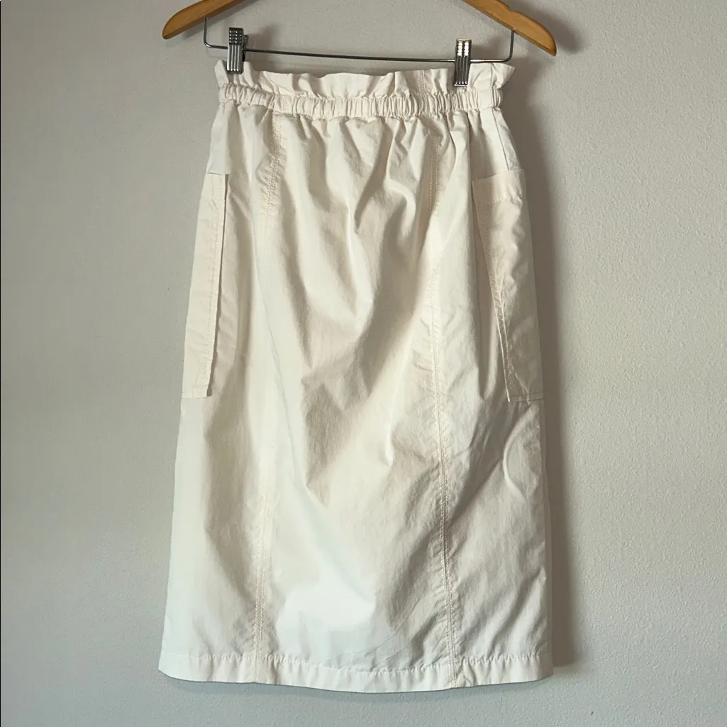 Free People Ivory Shell Cargo Utility Skirt Size XS TP zip front - Image 2
