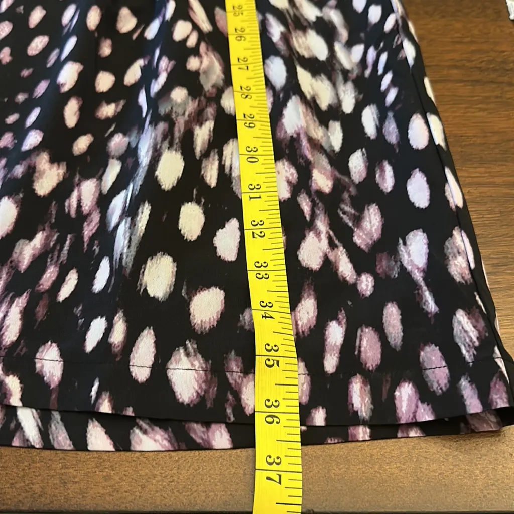 Jennifer Lopez Flutter Sleeve Cross Purple‎ Black Front Dress Size 8 - Image 9