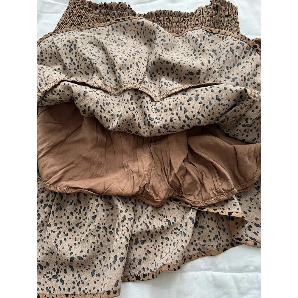 Altar’d State Leopard Print Tiered Short Skirt Medium - Image 7