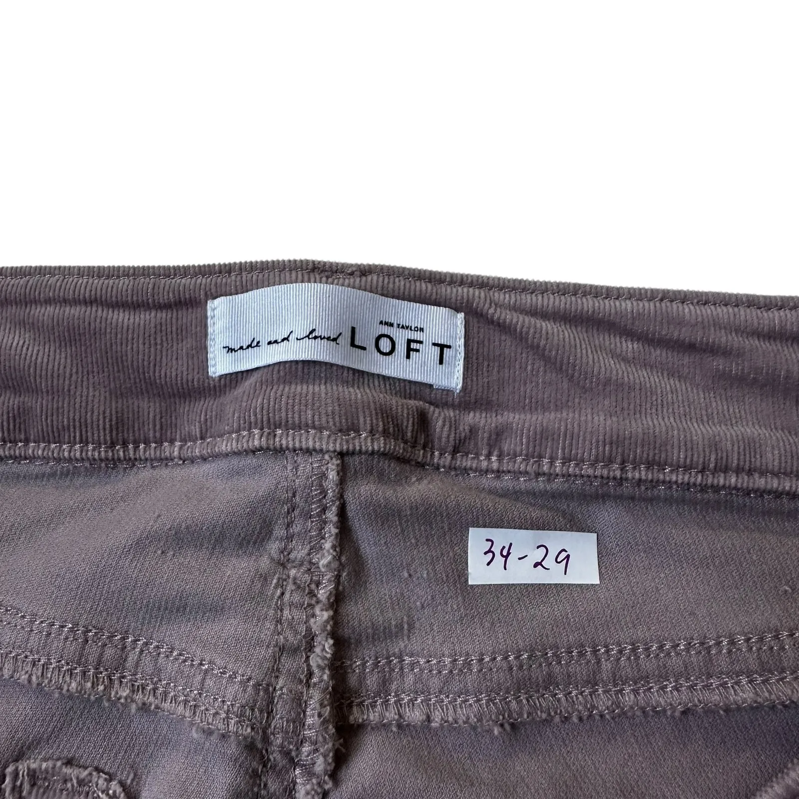 Loft Lilac Corduroy Curvy Skinny Pants Women's Size 4 NWT | 34-29 - Image 5