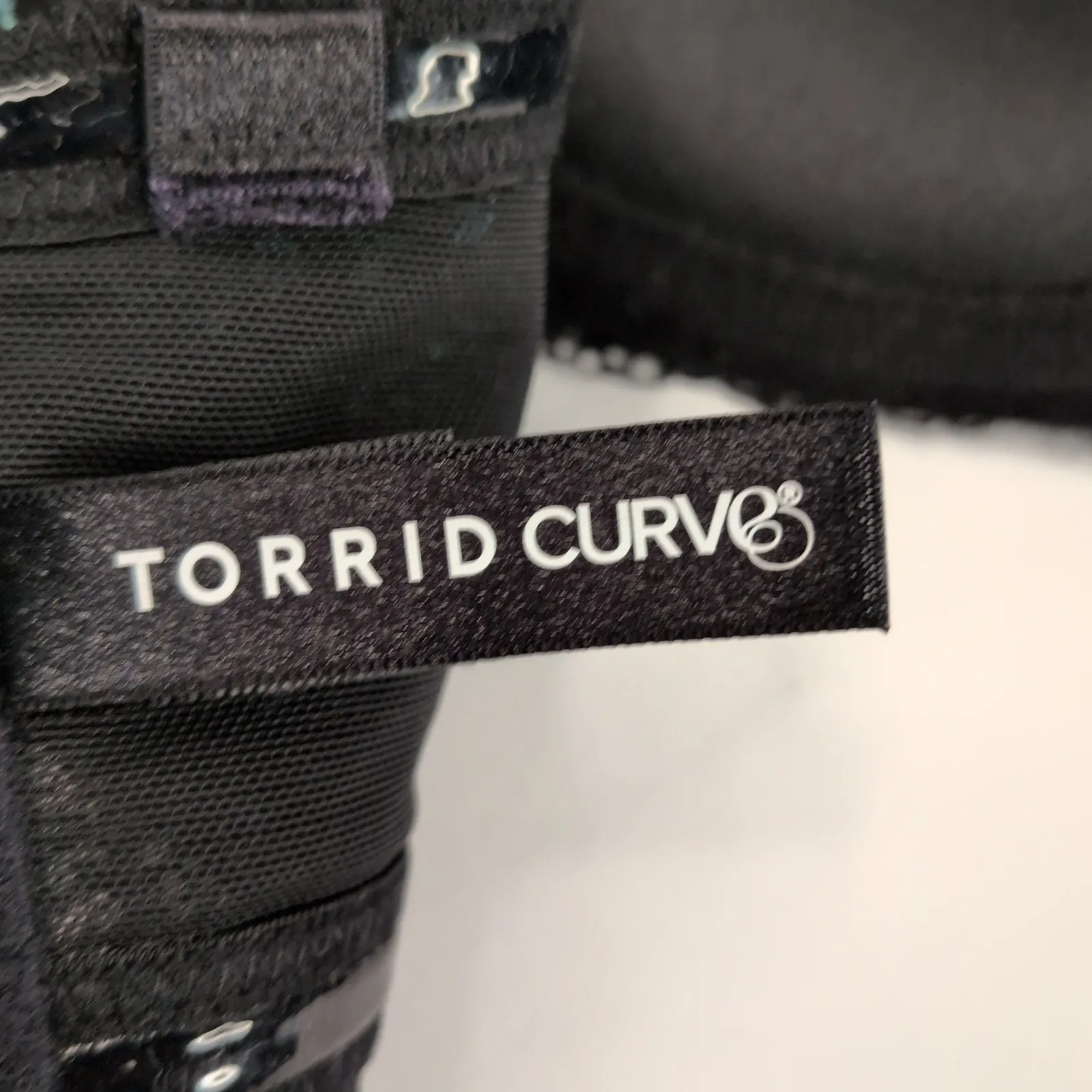 Torrid Curve Black Blue Lace Strapless Push Up Bra‎ Plus Size 44C - Image 5